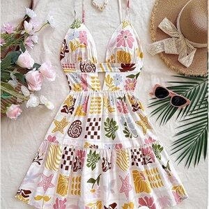 Floral Print Spaghetti Strap Sundress - XS, NEW WITH TAGS